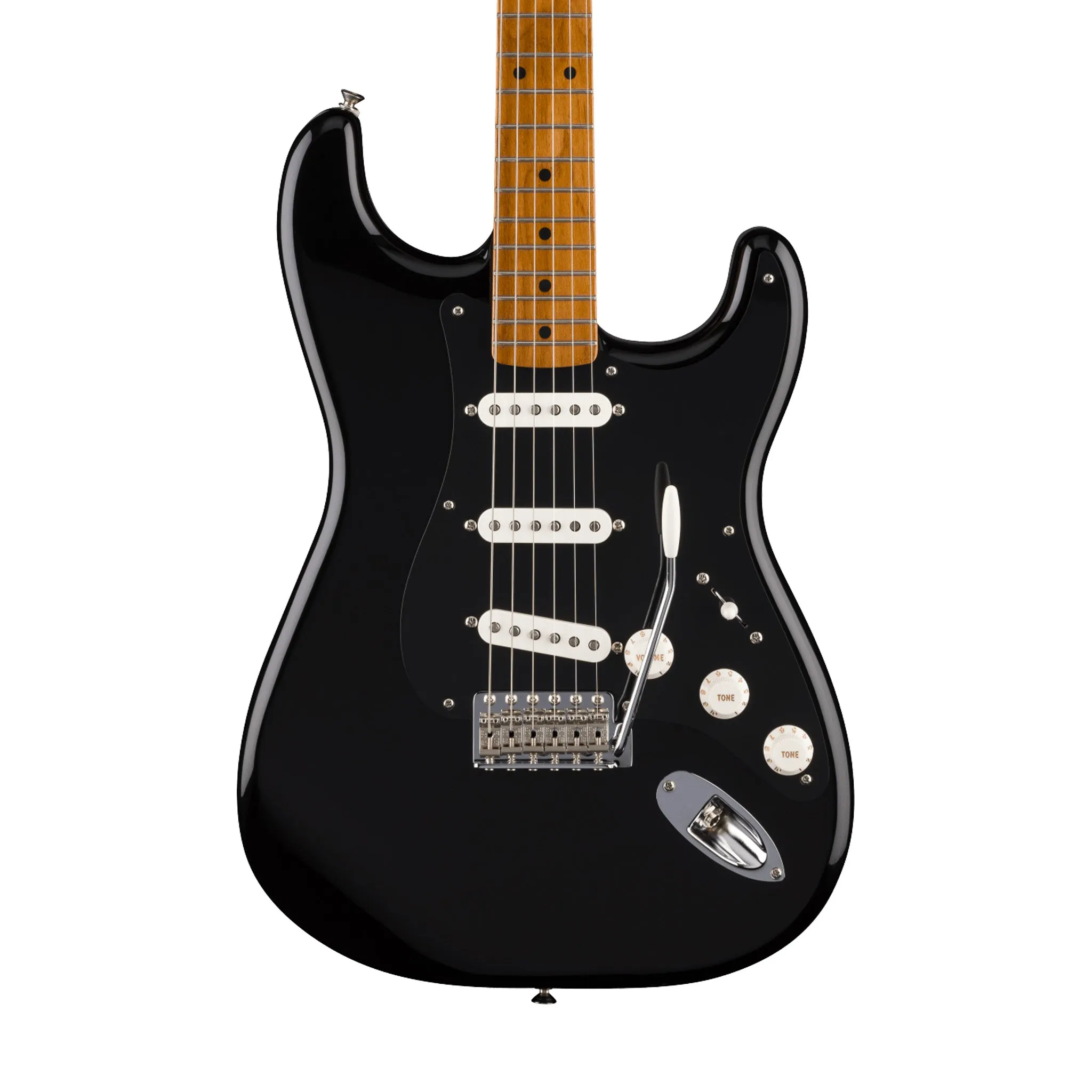 Fender FSR Vintera II 50s Stratocaster Electric Guitar, Maple FB, Black